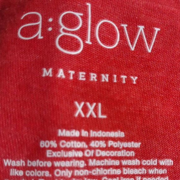 Cute A:glow Maternity ruched T-shirt Top XXL coral pink - Picture 7 of 8